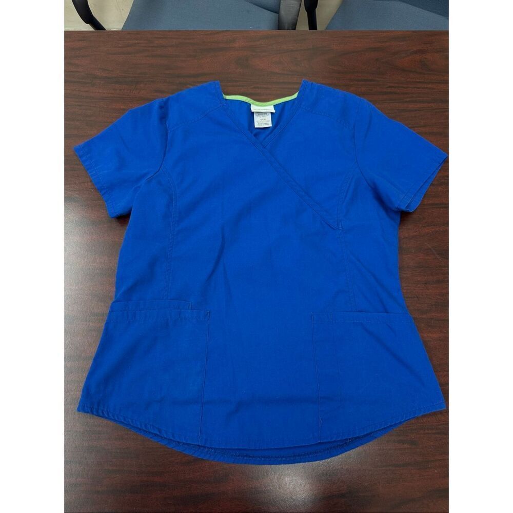 Scrubstar Electric Blue Scrub Top Size Small